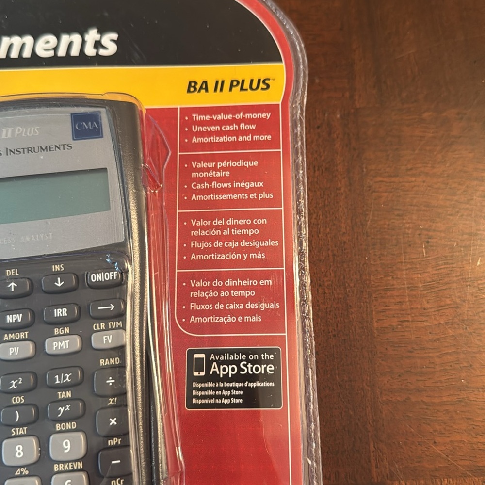Texas Instruments BA II Plus Financial Calculator, Black Brand Math School - Picture 3 of 5